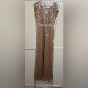 Forever Beige Lace Accent Dress